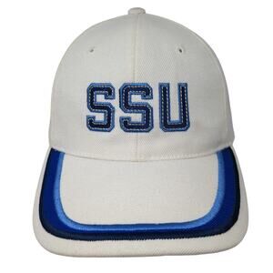 SSU Strapback Baseball Cap White One Size Adjustable Jones & Mitchell Sportswear